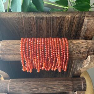 Faceted carnelian bracelet